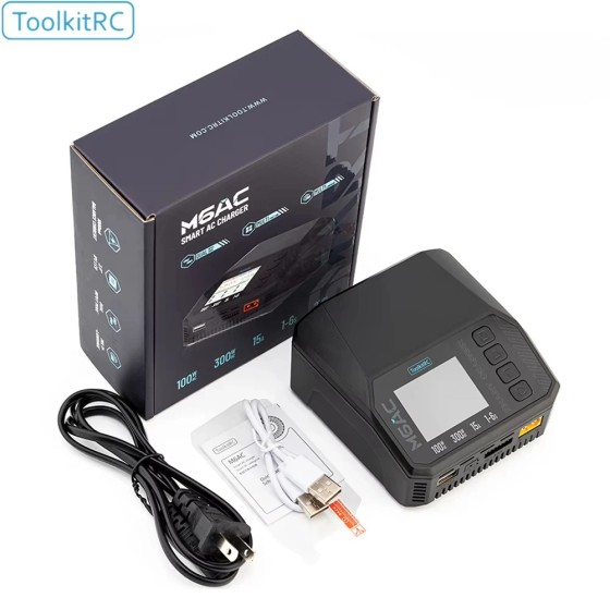 Original ToolkitRC M6AC Smart 120W AC/300W Battery Charger/Discharger MAX30A 1-6S Battery Model Spare Drones Charging